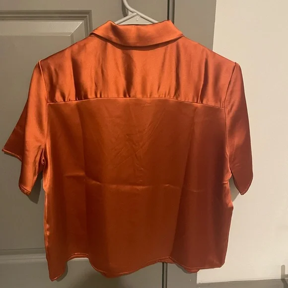 Rachel Zoe Copper Button Up Top - Picture 2 of 3